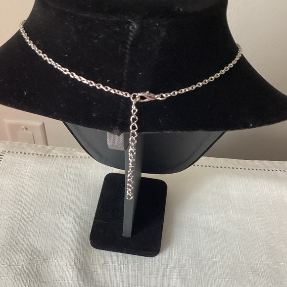 Yellow and Gold Round Silver Tone Pendant Necklace - Picture 3 of 3